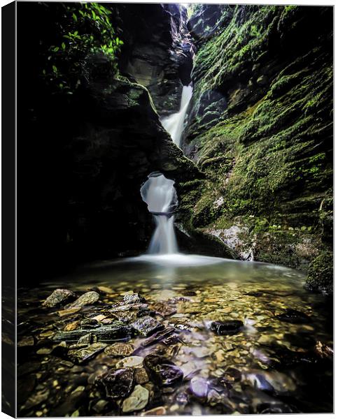  Peaceful water fall Canvas Print by jim wardle