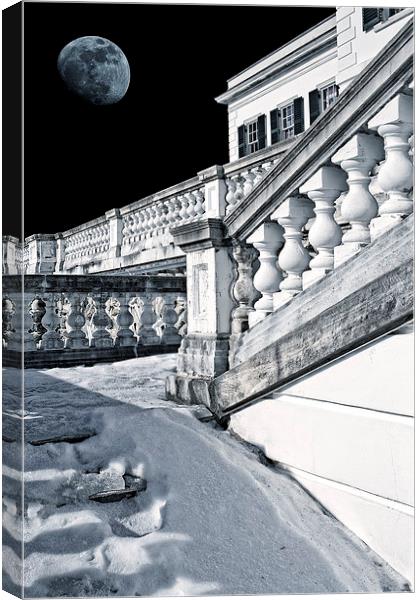 Mansion at midnight Canvas Print by Edward Fielding