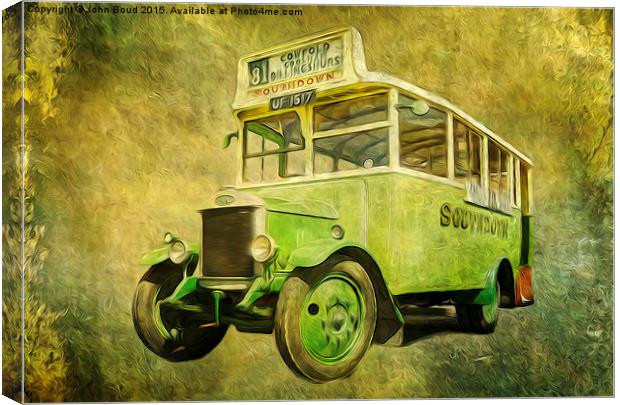 Dennis Bus from 1937 Canvas Print by John Boud