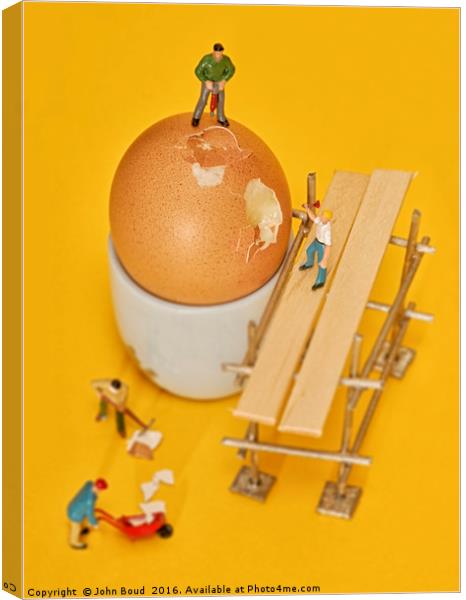Going to work on an egg Canvas Print by John Boud