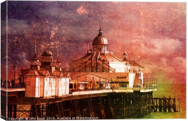 Eastbourne Pier Textured experiment 1 Canvas Print by John Boud