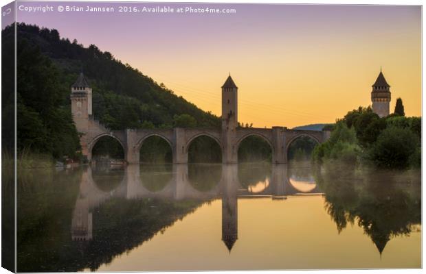 Pont Valentre Cahors Canvas Print by Brian Jannsen
