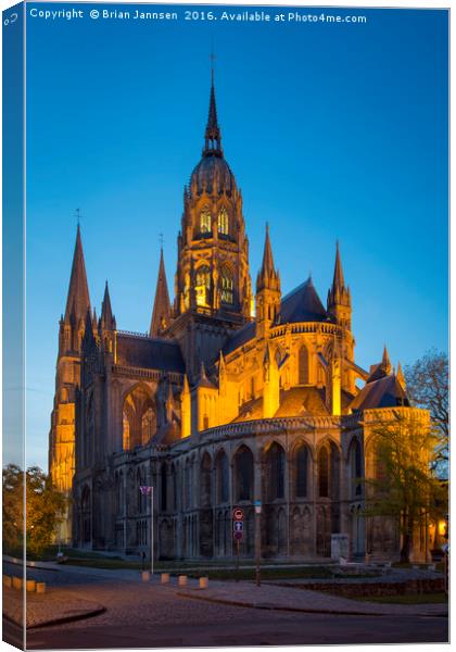 Cathedrale Notre Dame de Bayeux Canvas Print by Brian Jannsen