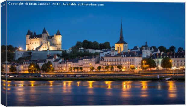 Saumur - Loire Valley France Canvas Print by Brian Jannsen