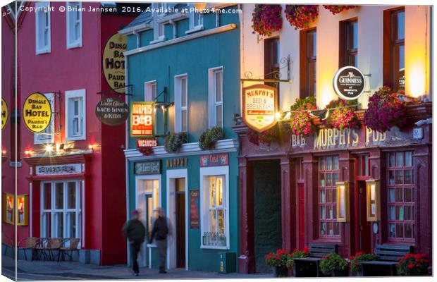 Dingle Pubs Canvas Print by Brian Jannsen