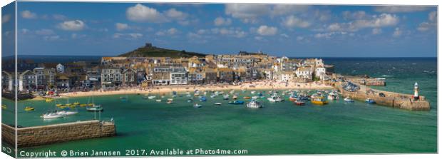 St Ives - Cornwall England Canvas Print by Brian Jannsen