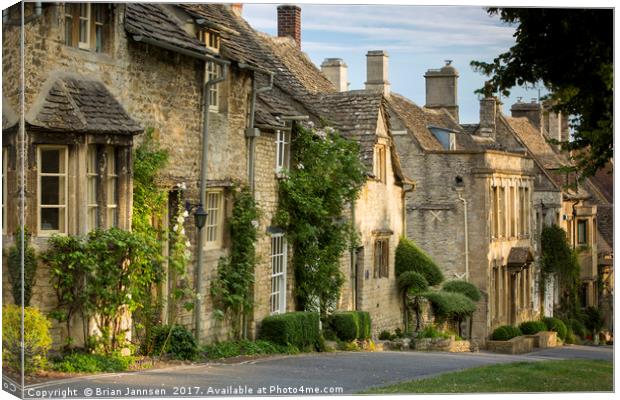 Burford Homes - Cotswolds II Canvas Print by Brian Jannsen