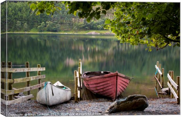 Buttermere Boats Canvas Print by Brian Jannsen