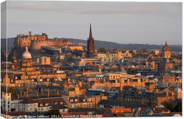 Edinburgh Dawn Canvas Print by Brian Jannsen