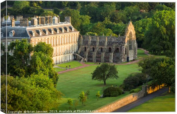 Morning Sunlight over Holyroodhouse Palace Canvas Print by Brian Jannsen