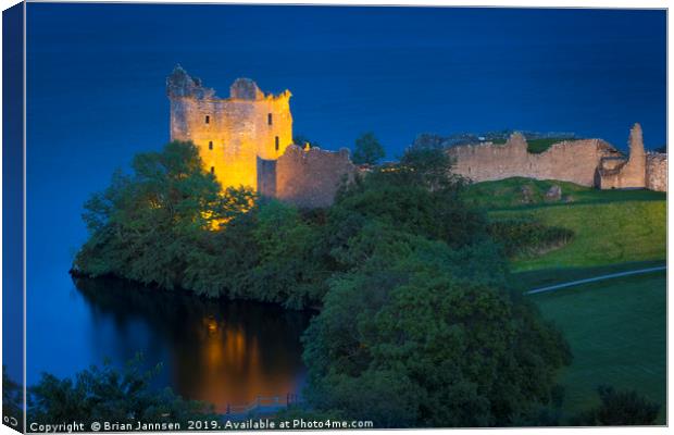 Urquhart Castle Evening Canvas Print by Brian Jannsen