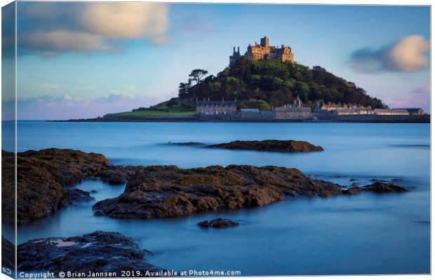 Twilight over Saint Michael's Mount Canvas Print by Brian Jannsen