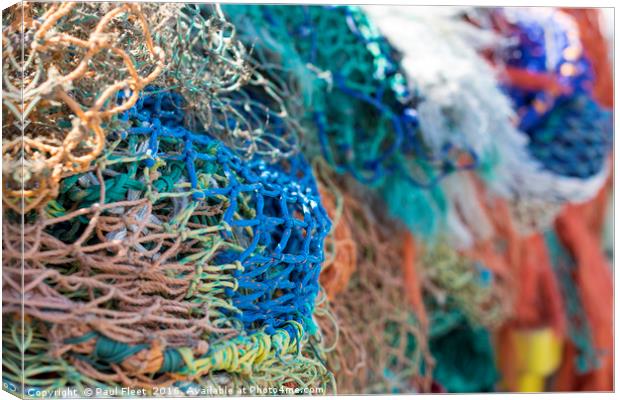 Colorful Fishing Nets Canvas Print by Paul Fleet
