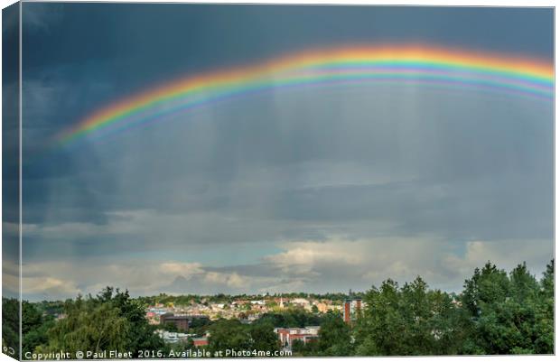 Bizarre Multiple Rainbow Canvas Print by Paul Fleet