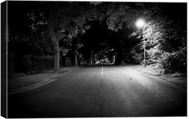 Country Road Night Canvas Print by Liam Gibbins