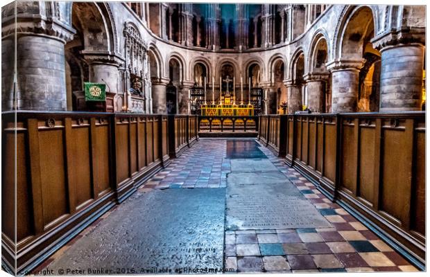 Sanctuary, St. Bartholomew the Great.  Canvas Print by Peter Bunker