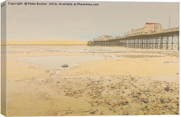 Worthing Pier. Canvas Print by Peter Bunker