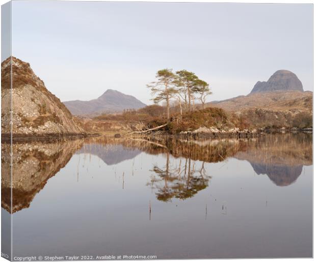 Loch Druim Suardalain Canvas Print by Stephen Taylor