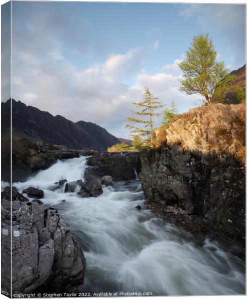 The River Coe Canvas Print by Stephen Taylor