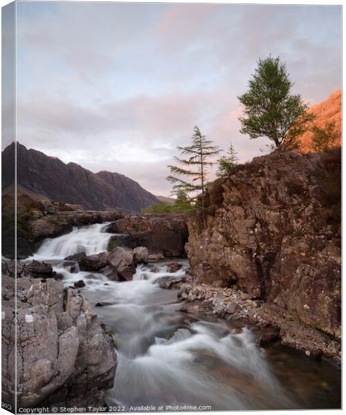 The River Coe Canvas Print by Stephen Taylor