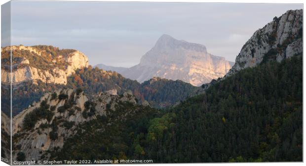 Pena Montanesa Sunset Canvas Print by Stephen Taylor