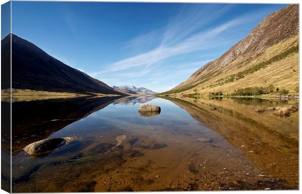 Loch Etive reflections Canvas Print by Stephen Taylor
