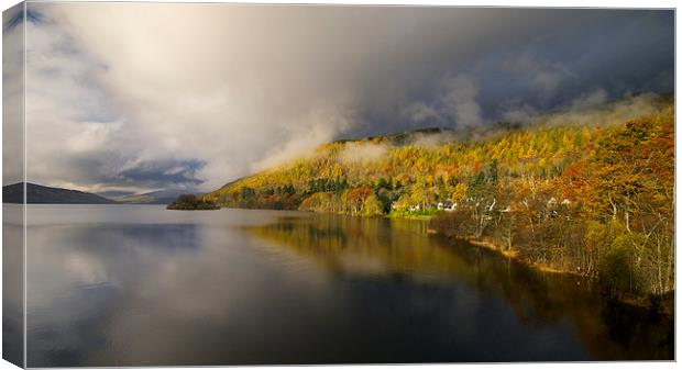 Loch Tay autumnal reflections Canvas Print by Stephen Taylor