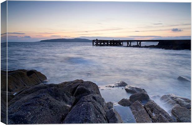 Evening light at Portencross Canvas Print by Stephen Taylor