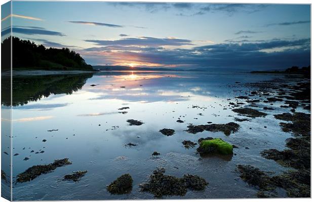 Sunset at Fairlie, North Ayrshire Canvas Print by Stephen Taylor