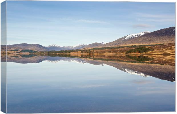  Loch Tulla reflections Canvas Print by Stephen Taylor