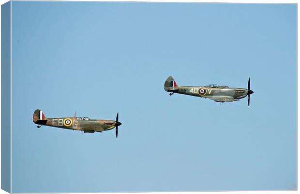  Spitfires Canvas Print by Stephen Taylor