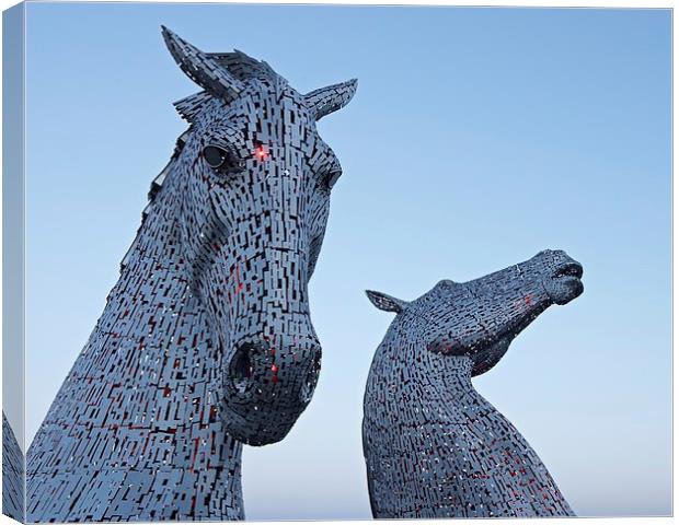  The Kelpies Canvas Print by Stephen Taylor