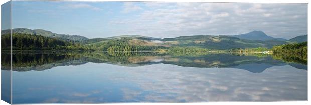  Loch Ard summer Panorama Canvas Print by Stephen Taylor