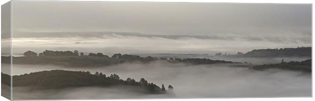  Rising mist over the Trossachs Canvas Print by Stephen Taylor
