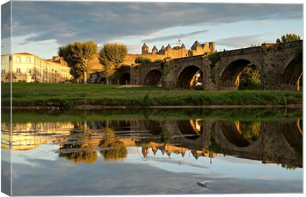 The end of the day in Carcassonne  Canvas Print by Stephen Taylor