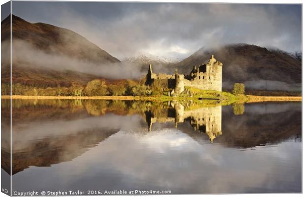 A new day begins at Kilchurn Canvas Print by Stephen Taylor