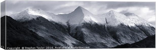 The Five Sisters of Kintail Canvas Print by Stephen Taylor