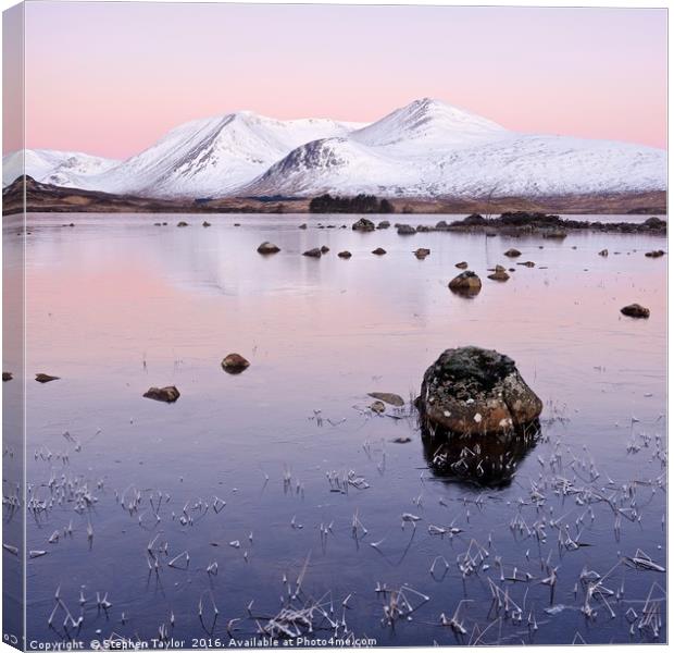 Lochan na h-Achlaise Canvas Print by Stephen Taylor