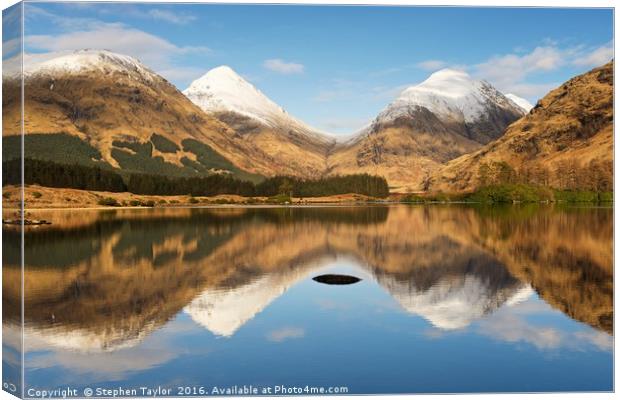 Lochan Urr Canvas Print by Stephen Taylor