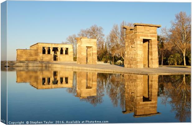 The Temple of Debod Canvas Print by Stephen Taylor