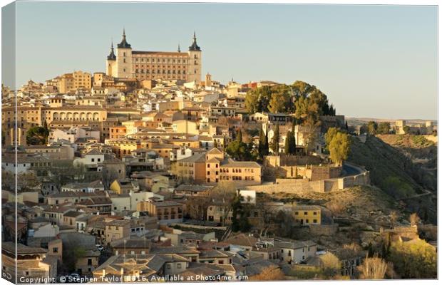 Toledo in the afternoon sun Canvas Print by Stephen Taylor