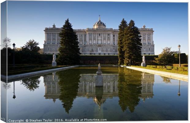 The Royal Palace of Madrid Canvas Print by Stephen Taylor