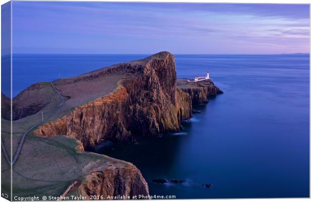 Neist Point Lighthouse Canvas Print by Stephen Taylor