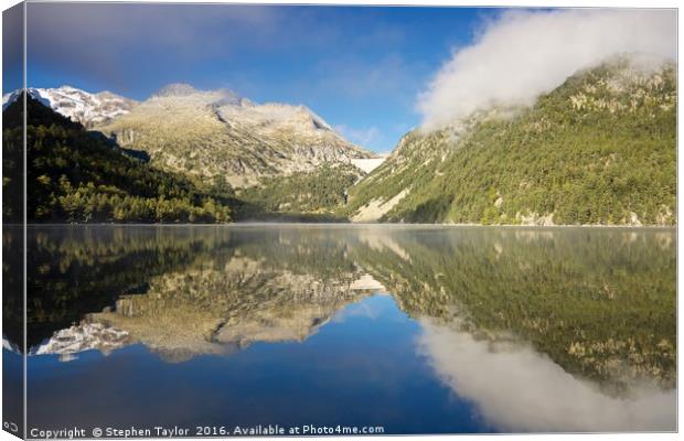 Lac d'Oredon Canvas Print by Stephen Taylor