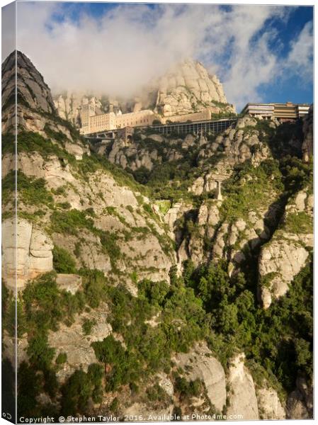 Montserrat Mountain Mist Canvas Print by Stephen Taylor