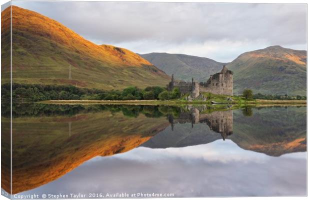 Golden morning at Loch Awe Canvas Print by Stephen Taylor