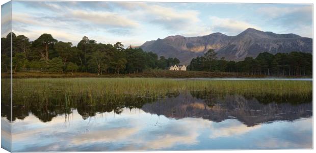 Beinn Eighe and The Coulin Lodge Canvas Print by Stephen Taylor