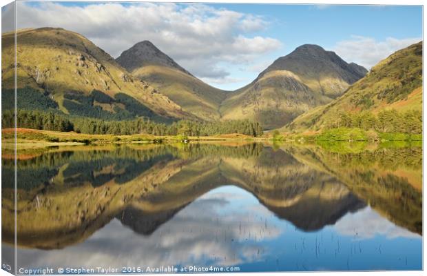 Lochan Urr Canvas Print by Stephen Taylor