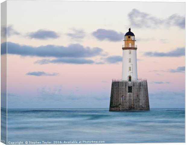 Twilight begins at Rattray Head Canvas Print by Stephen Taylor