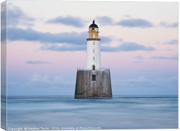 Rattray Head Light House at Dusk Canvas Print by Stephen Taylor